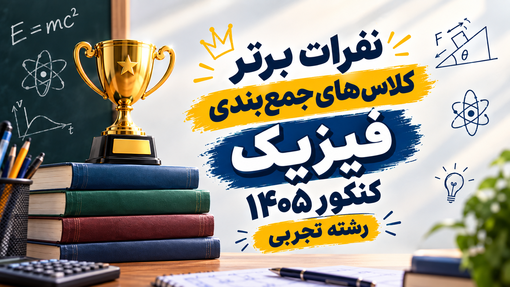⭐️ نفرات برتر کلاسی فیزیک کنکور 1405 - رشته تجربی