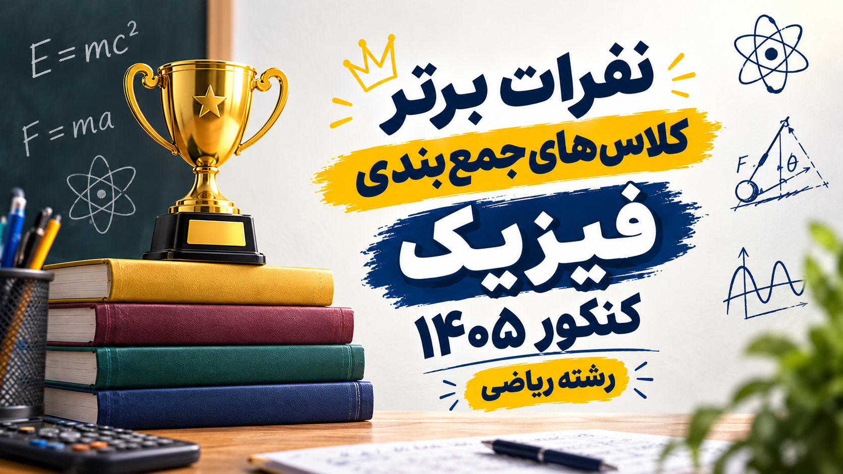⭐️   نفرات برتر کلاسی فیزیک کنکور 1405 - رشته ریاضی